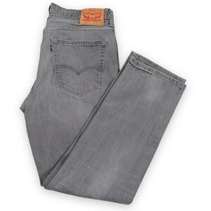 Levis 541 Athletic Taper Jeans Mens 36x34 (34x30) Gray Washed Faded Denim Cowboy